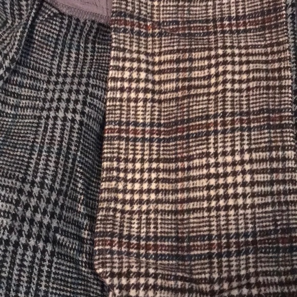 🆕 Mystree-Buckle Trench Coat Plaid Dark Academia Colorblock Faux Fur Collar - Picture 9 of 16